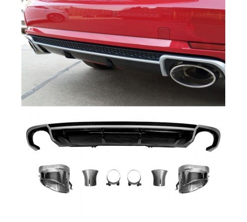 AUDI RS4 stiliaus galinis difuzorius 2015 - 2019